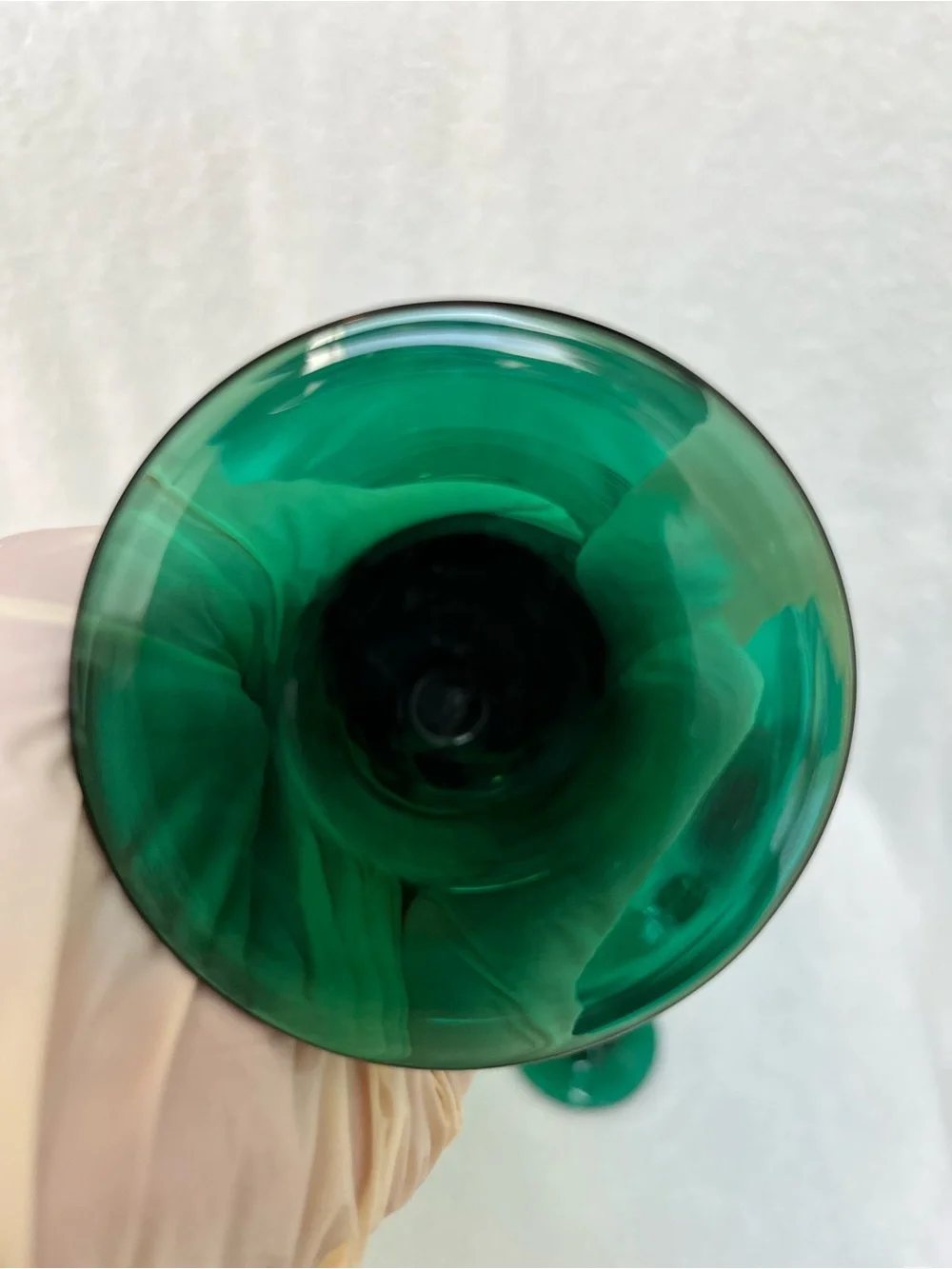 Libbey Juniper Green Wine / Water Glasses Set 6 Vintage Stemware Hold 10 OZ EUC